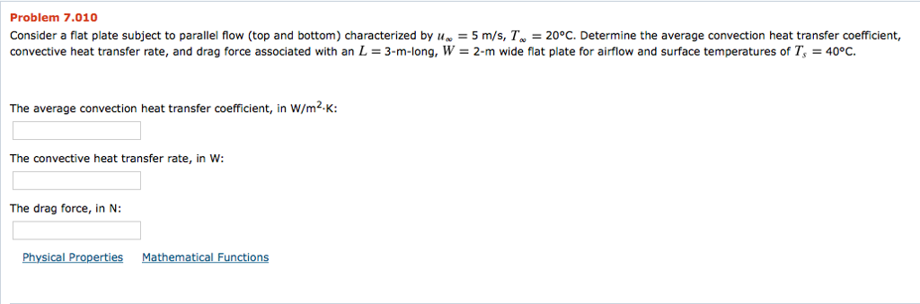 Solved Problem 7.010 Consider a flat plate subject to | Chegg.com