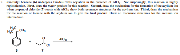 Solved 2. tert-Butyl benzene (6) undergoes Friedel-Crafts | Chegg.com