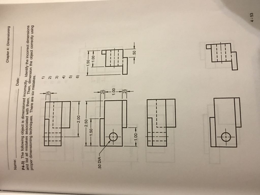 Solved Chapter 4 Dimensioning Dimensioning Problems Name