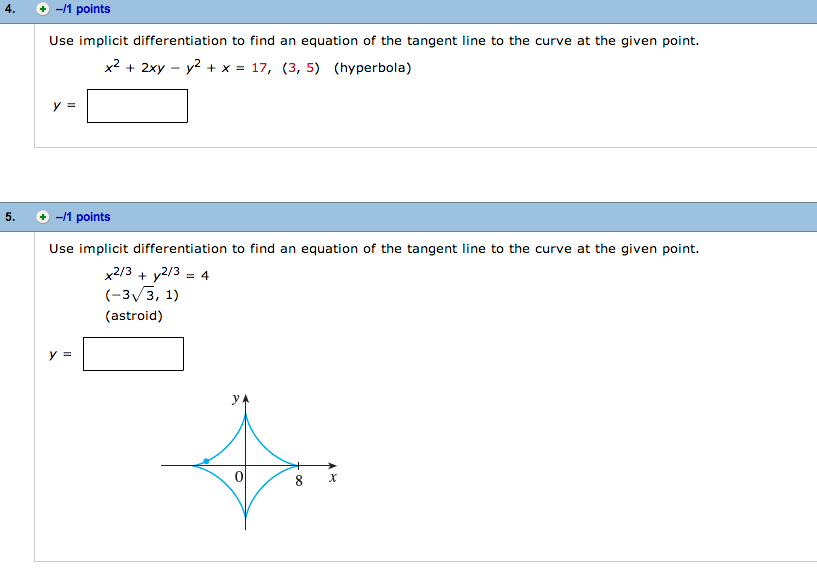 Solved Use Implicit Differentiation To Find An Equation Of Chegg Com