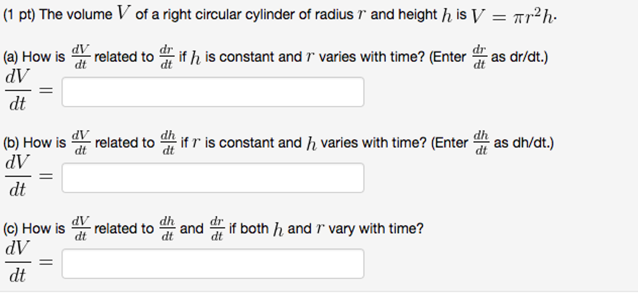 solved-the-volume-v-of-a-right-circular-cylinder-of-radius-r-chegg