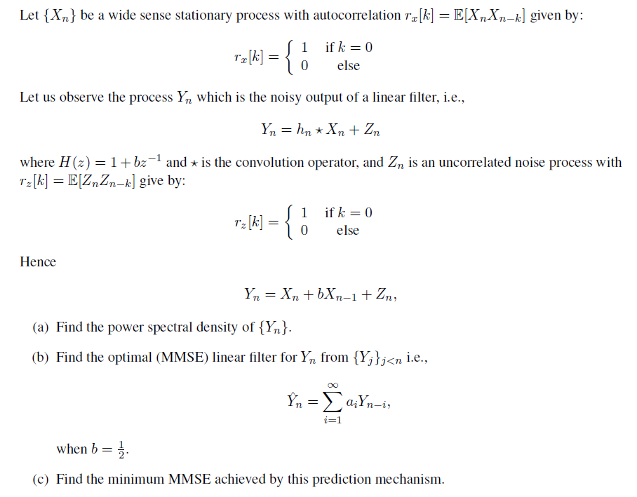 minimum-mean-square-error-mmse-problem-of-wide-chegg