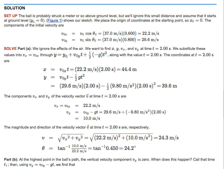 Solved Now let’s consider a projectile problem in which the | Chegg.com