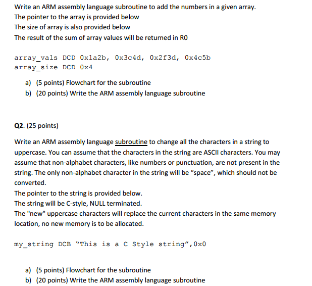 writing assembly language code to add
