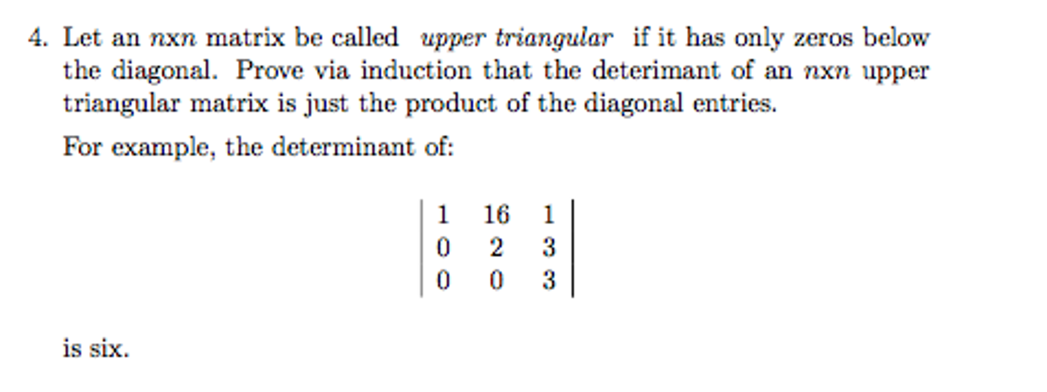 Solved Let an n times n matrix be called upper triangular if | Chegg.com