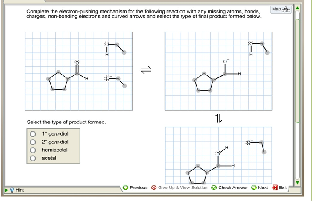 Solved Complete the electron-pushing mechanism for the | Chegg.com