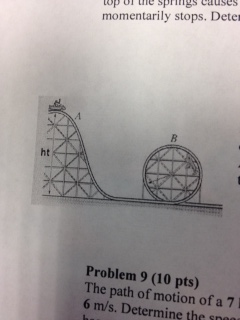 Solved In the roller coaster shown, the cars travel at a | Chegg.com