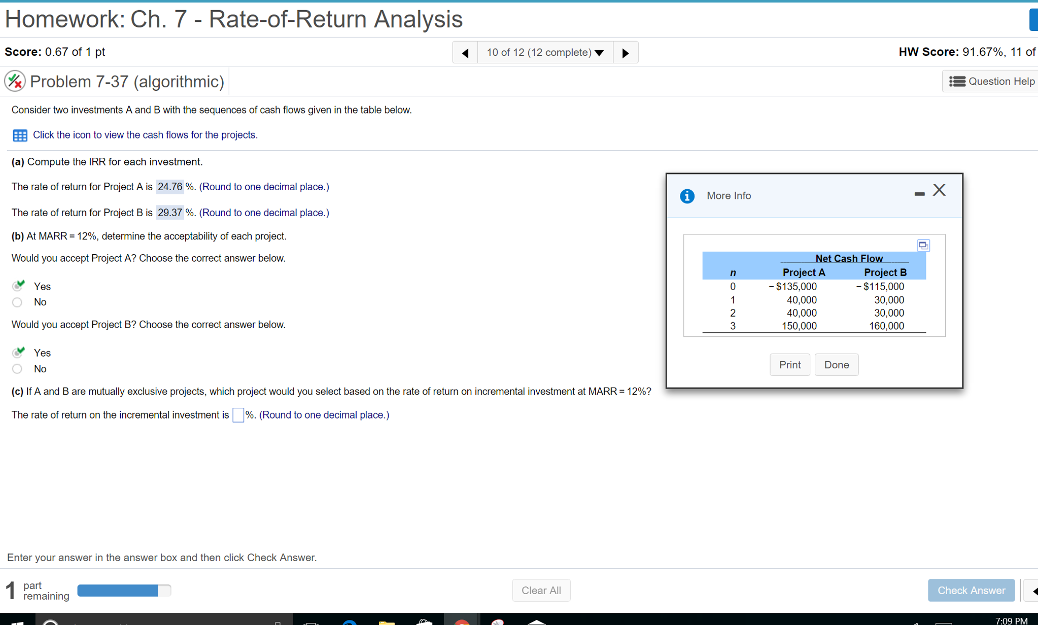 Solved Consider Two Investments A And B With The Sequences | Chegg.com