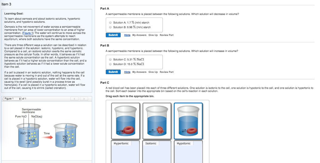 Solved: To Learn About Osmosis And About Isotonic Solution... | Chegg.com