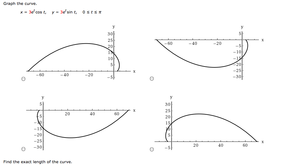 Graph the curve. Find the exact length of the curve.