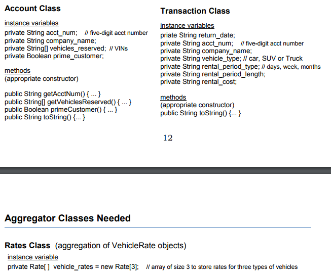Solved Develop and test the following classes: Vehicle | Chegg.com