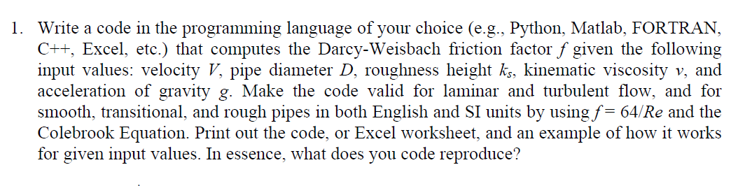 Solved Write a code in the programming language of your | Chegg.com