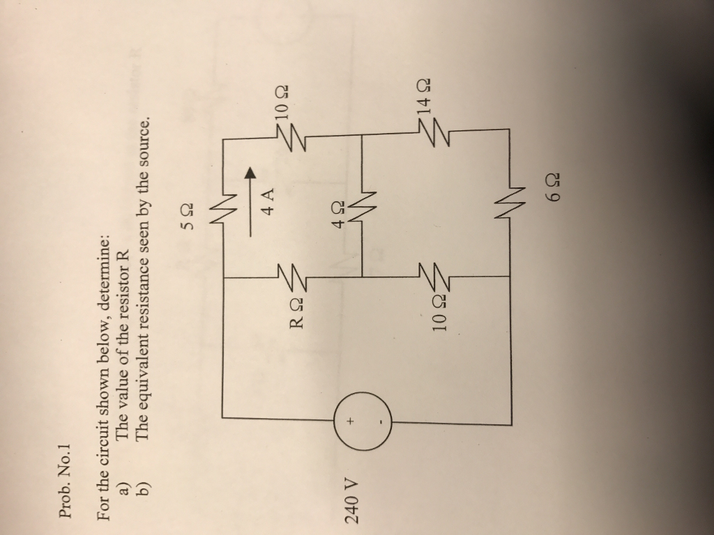 Solved Value of Resistor and Equivalent resistance seen by