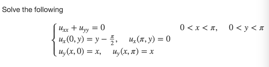 Solve the following lly (x, 0) = x, lly(x,n) = x | Chegg.com