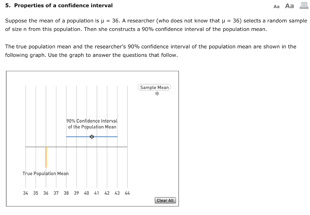 Confidence Interval Answer Format Solved Properties of a confidence interval Answer choices | Chegg.com