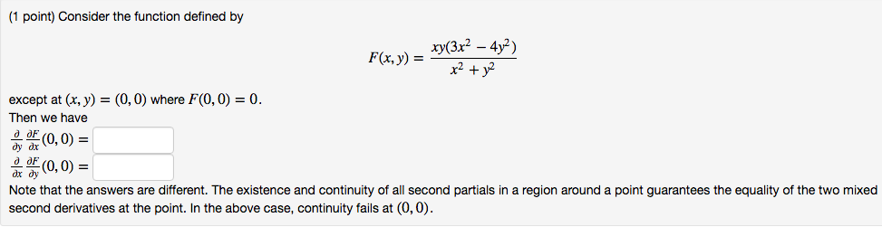 Solved Consider The Function Defined By F X Y Xy 3x 2