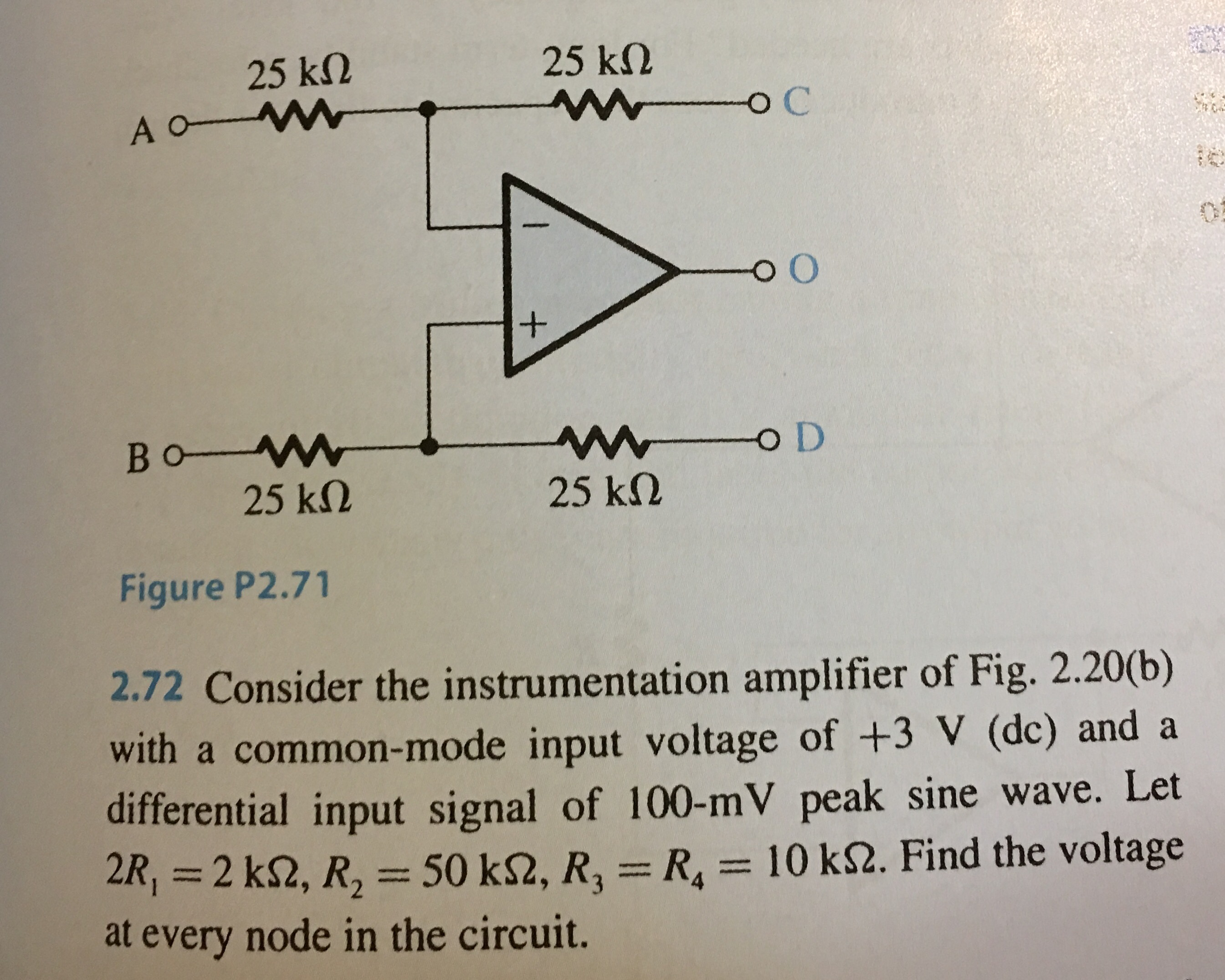 Solved Consider the instrumentation amplifier of Fig.