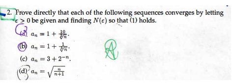 Solved Prove directly that each of the following sequences | Chegg.com