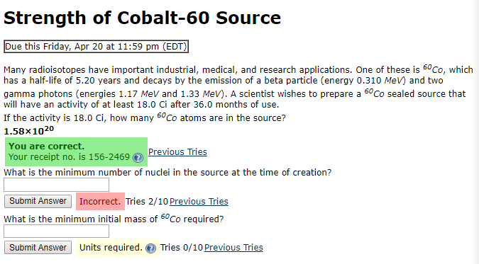 cobalt 60 warning
