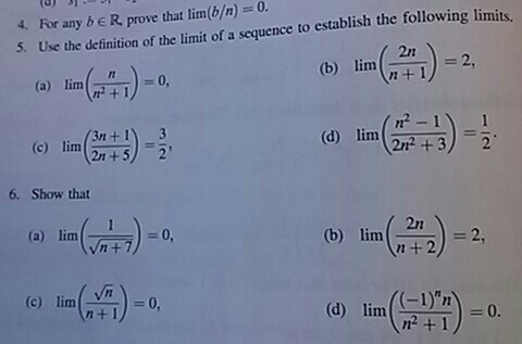 Solved Use The Definition Of The Limit Of A Sequence To | Chegg.com