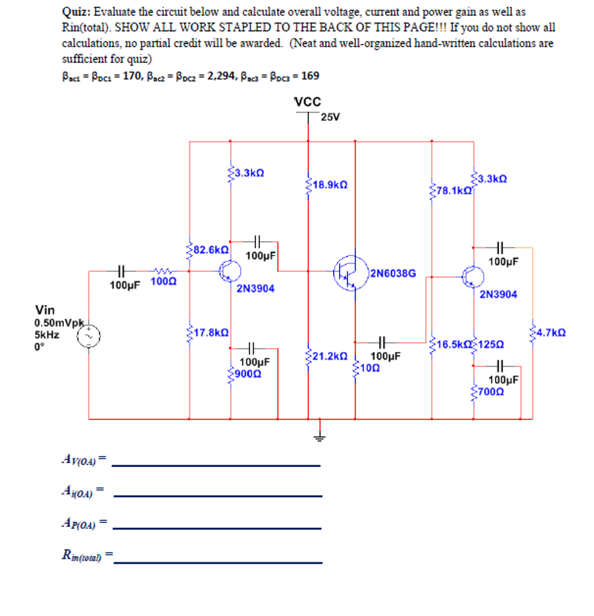 Solved Evaluate The Circuit Below And Calculate Overall | Chegg.com