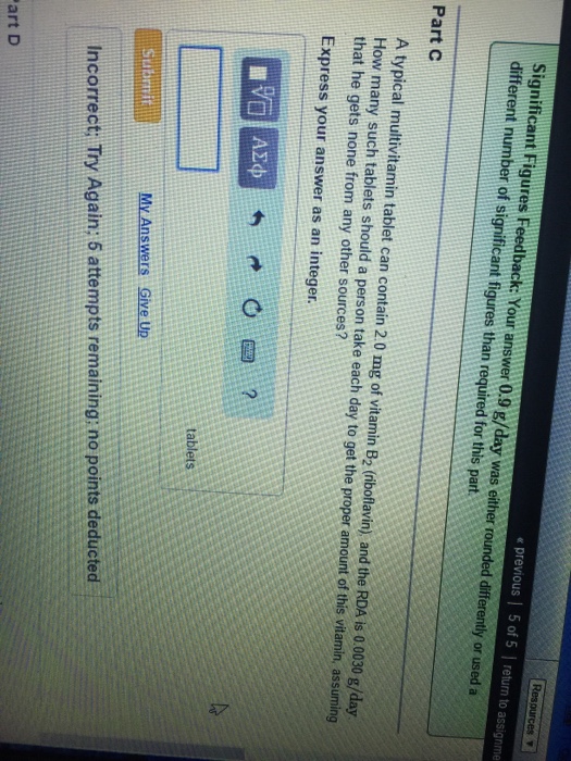 Solved A typical multivitamin tablet can contain 2.0 mg of