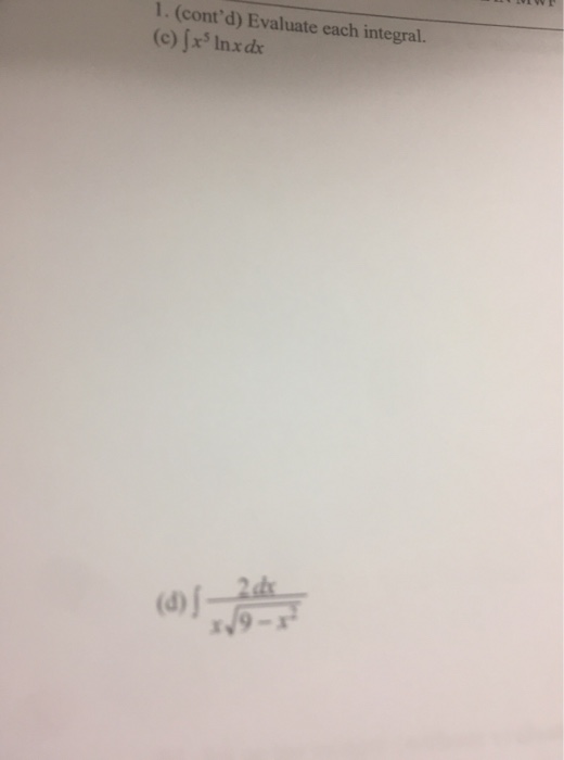 evaluate the integral 2 5 ln x x2 dx 1