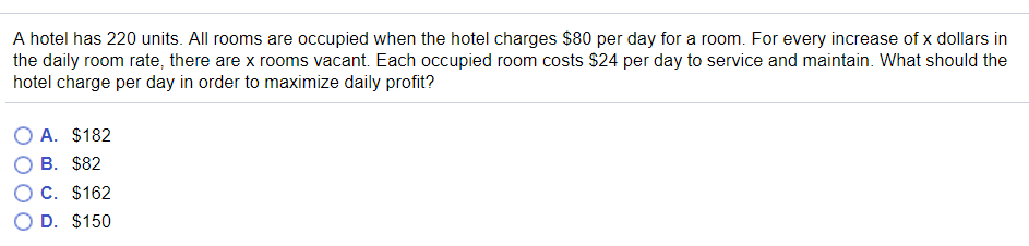 Solved A hotel has 220 units. All rooms are occupied when | Chegg.com