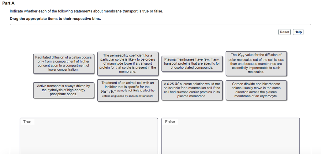 Solved Part A Indicate whether each of the following | Chegg.com