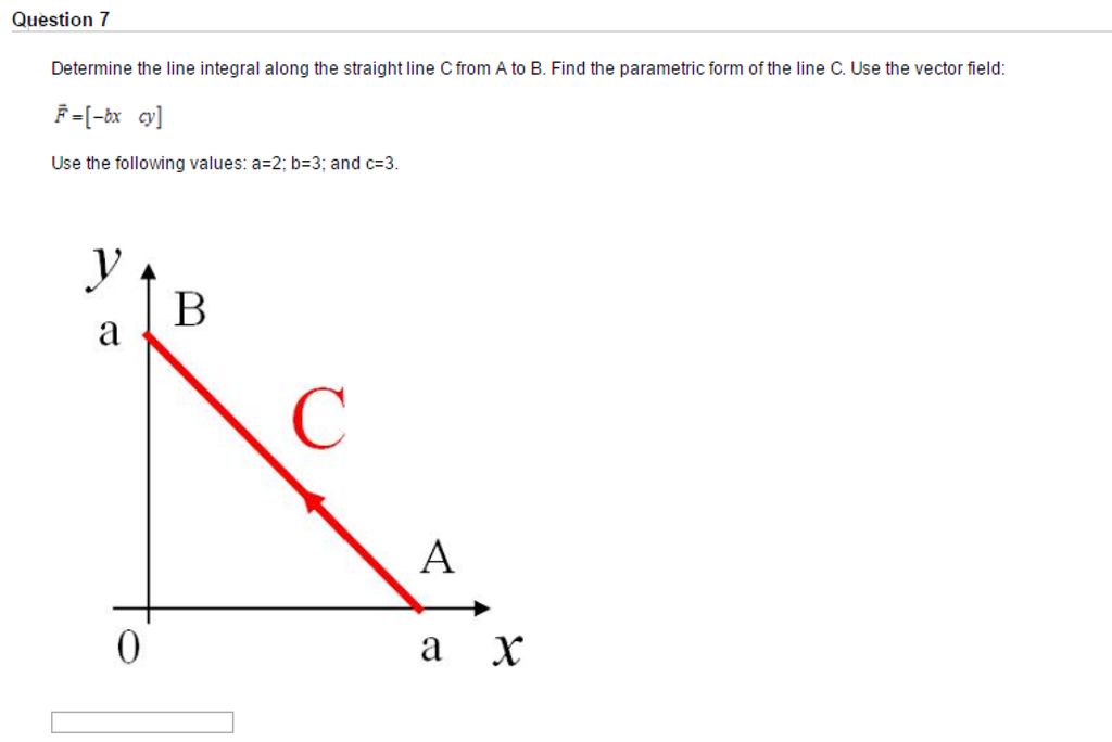 Solved Determine the line integral along the straight line C | Chegg.com