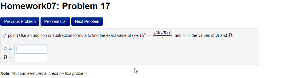 Solved Homework07: Problem 17 Previous Problem Problem List | Chegg.com