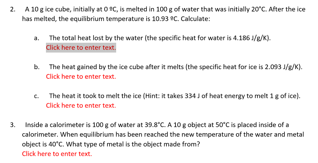 Solved A 10 G Ice Cube Initially At 0 Ec Is Melted In 100 Chegg Solved A 10 G Ice Cube Initially At 0 Ec Is Melted In 100 Chegg