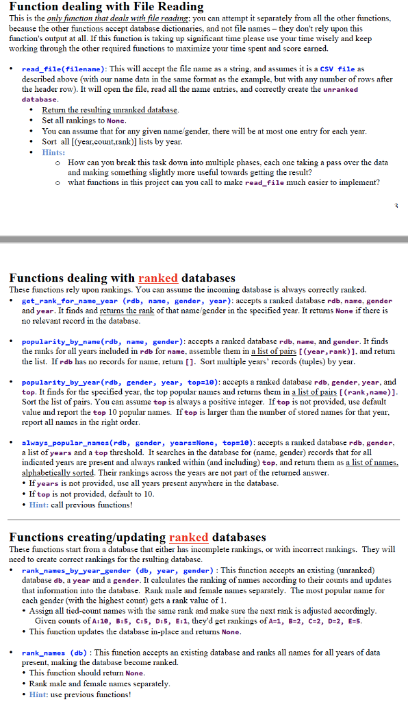 Solved Python only please For each of these functions you Chegg