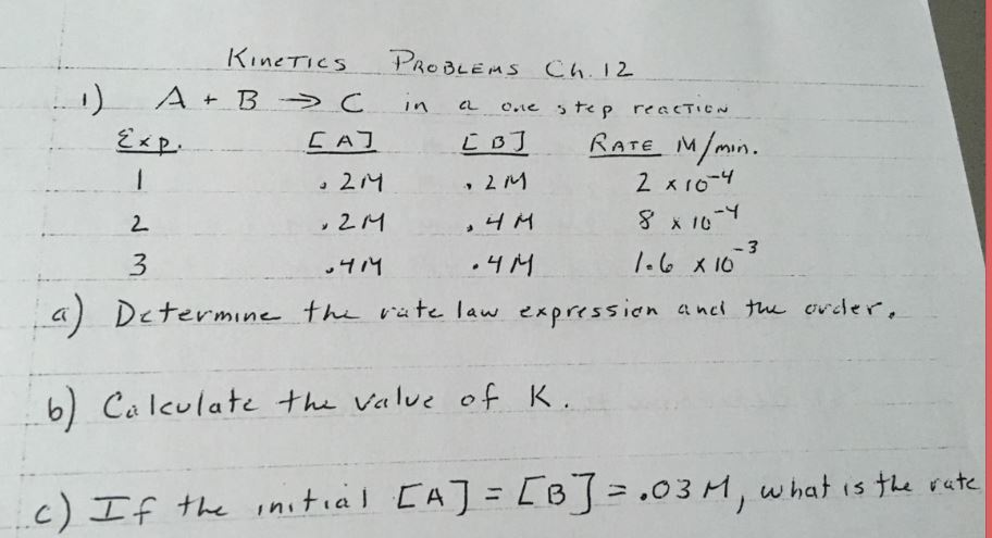 how-to-write-a-rate-law-expression-given-reaction-order-chemistry