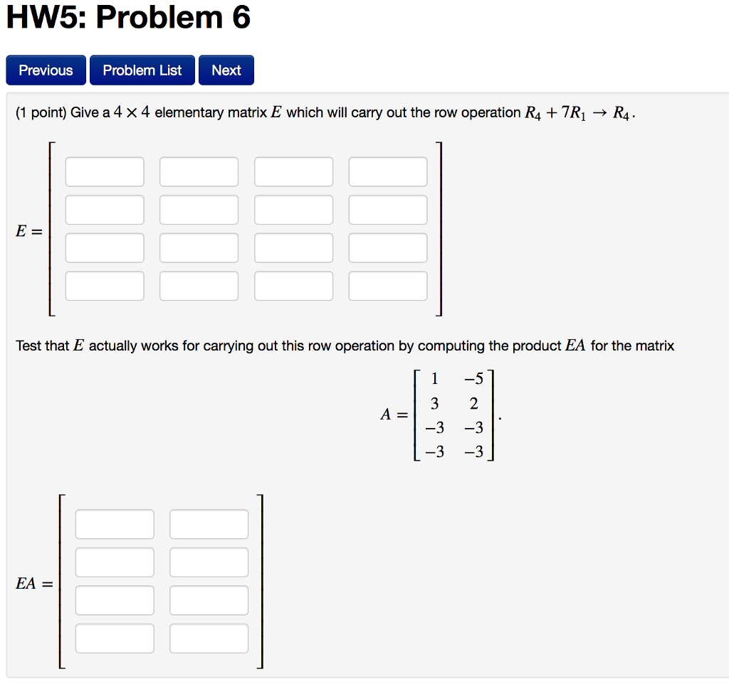 Solved HW5 Problem 6 Previous Problem List Next 1 point Chegg