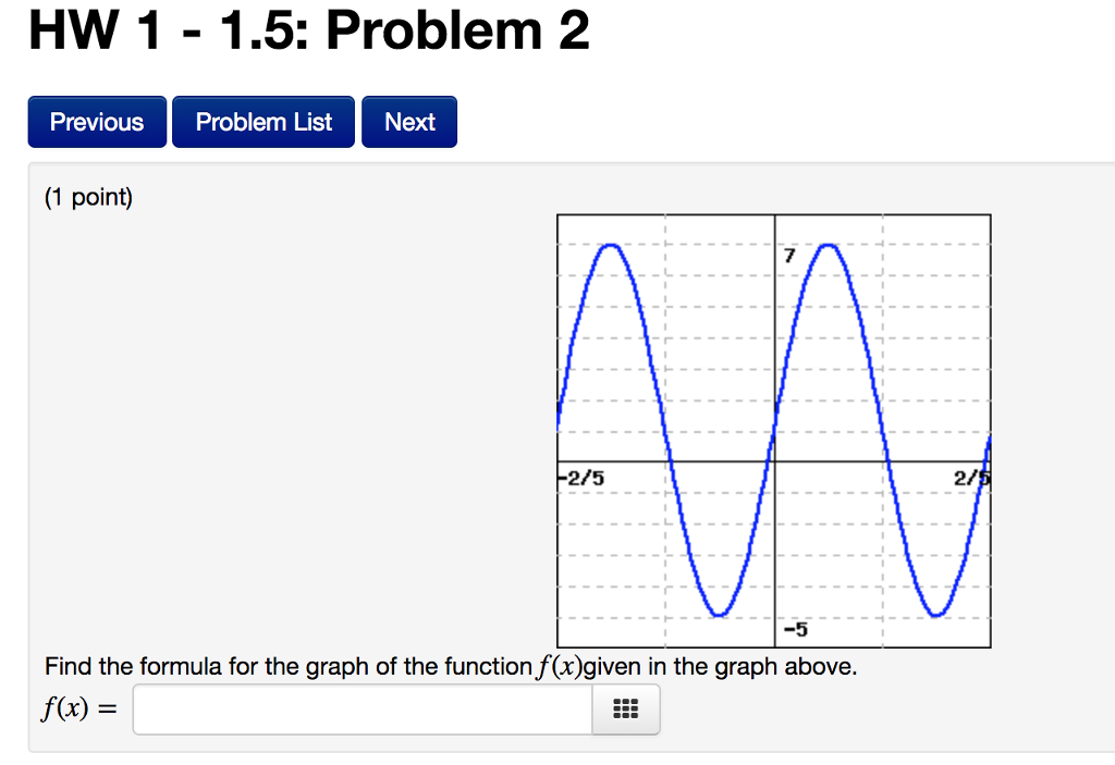 Solved HW 1 - 1.5: Problem 2 Previous Problem List Next (1 | Chegg.com