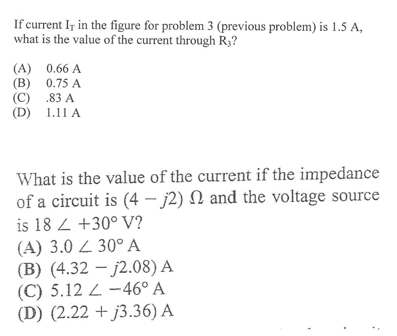 Solved If current IT in the figure for problem 3 (previous | Chegg.com