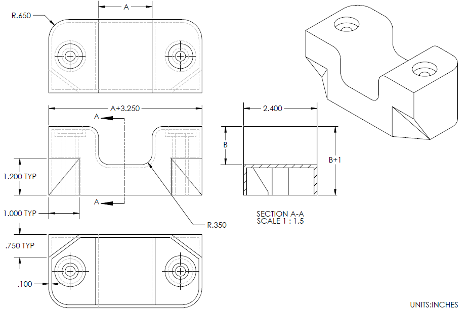 Solved SOLIDWORKS PART: Build The Following Part. Report | Chegg.com