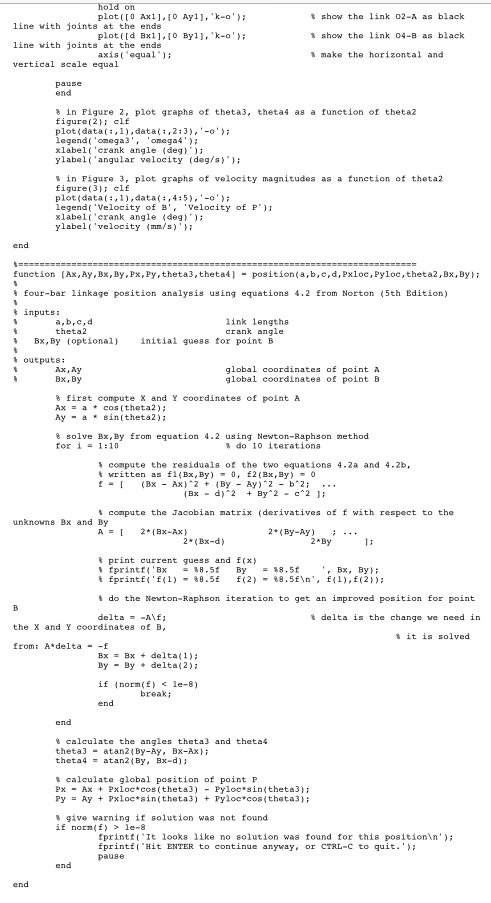 5. Modify fbvel.m to do velocity analysis of the film | Chegg.com