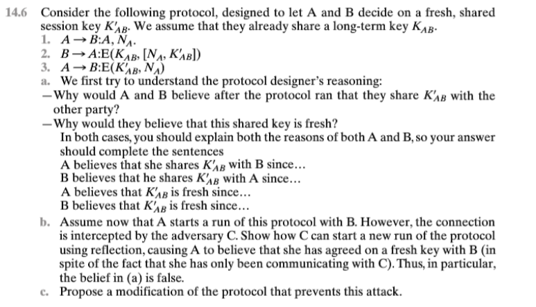 Solved Consider The Following Protocol, Designed To Let A | Chegg.com