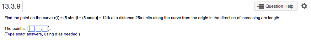 Solved Find the point on the curve r(t) - (5 sin t)i + (5 | Chegg.com