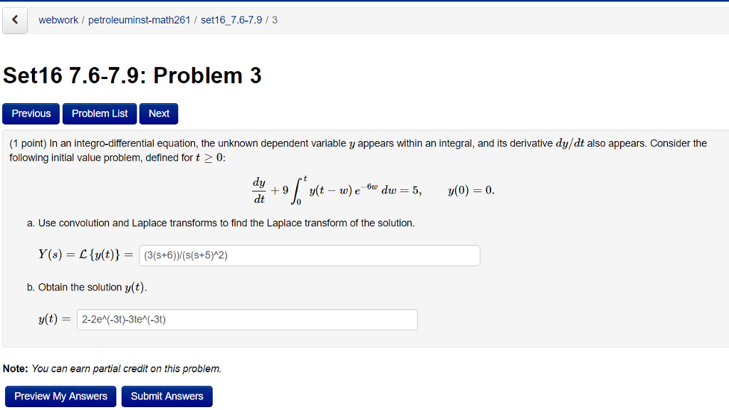 Solved In An Integro differential Equation The Unknown Chegg
