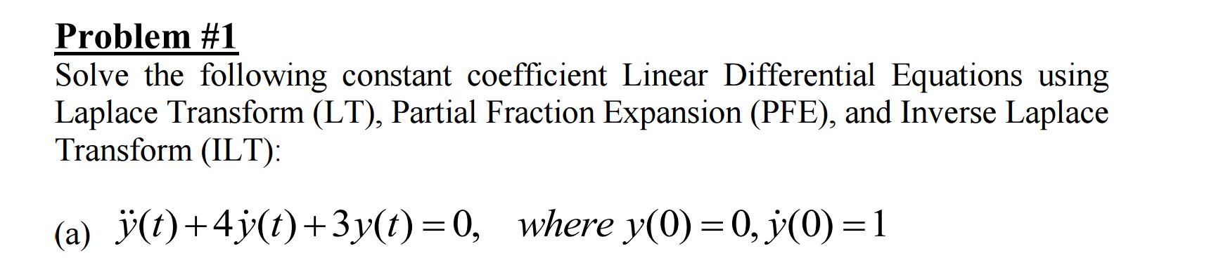 Solved Solve the following constant coefficient Linear | Chegg.com