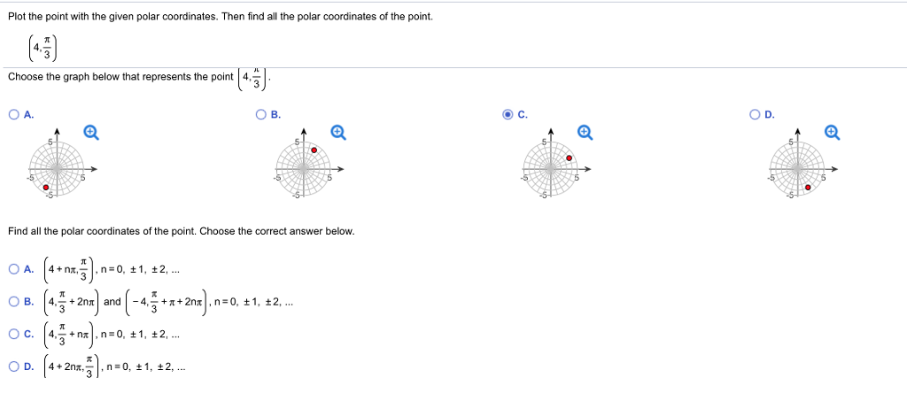 Solved Plot the point with the given polar coordinates. Then | Chegg.com