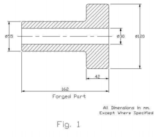 Solved 1. The 302 stainless steel flange shown in Figure 1(a | Chegg.com