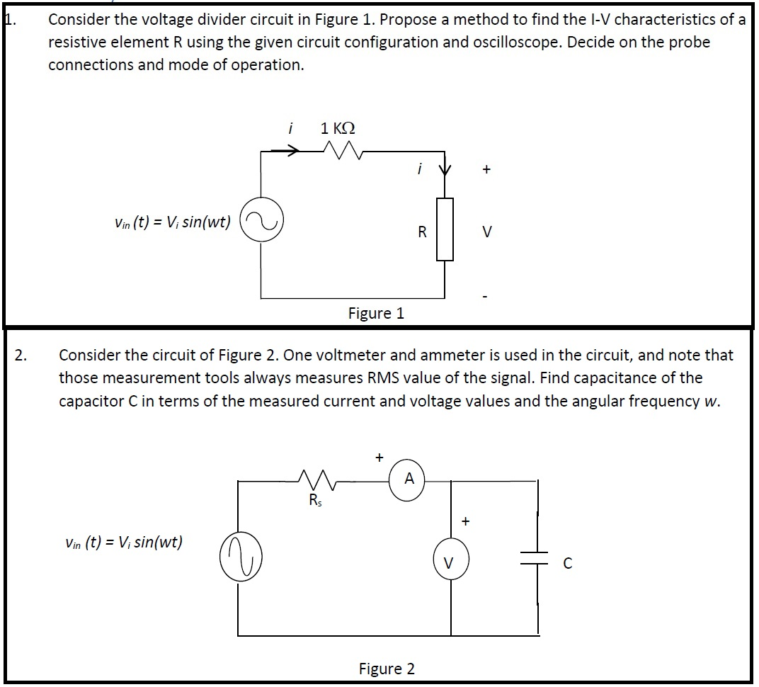 Solved Consider The Voltage Divider Circuit In Figure 1. | Chegg.com