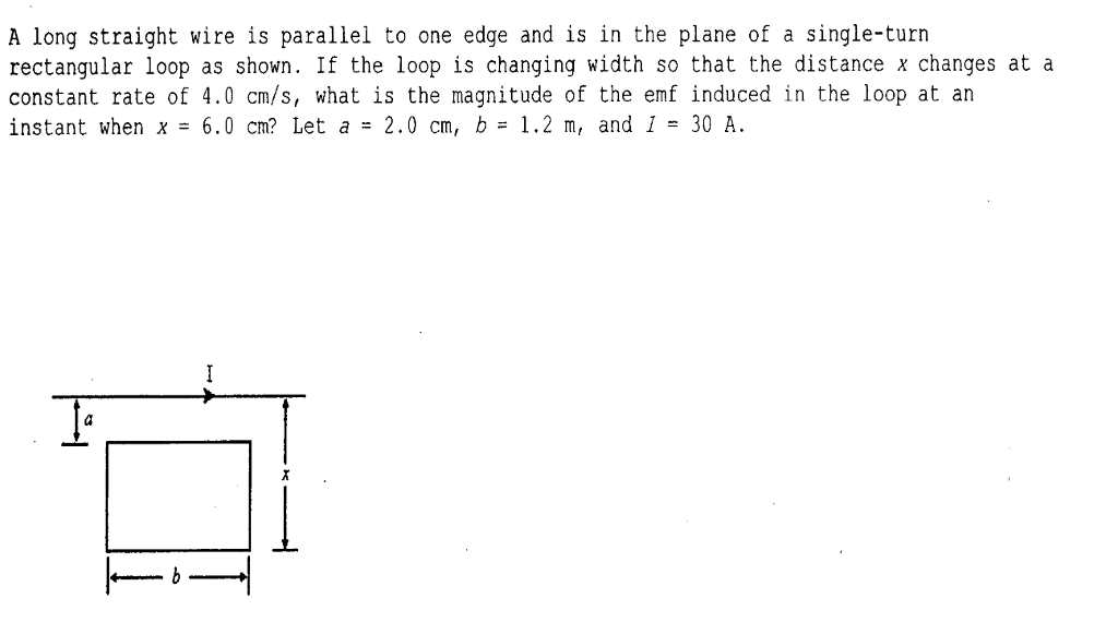 Solved A long straight wire is parallel to one edge and is | Chegg.com