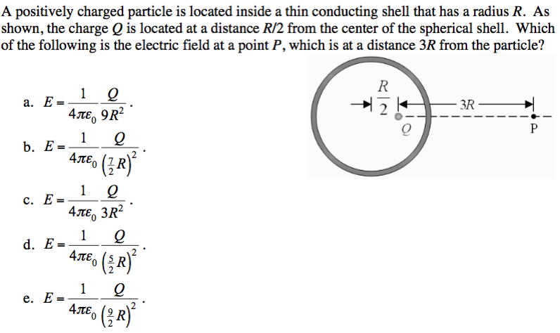 Solved A positively charged particle is located inside a | Chegg.com