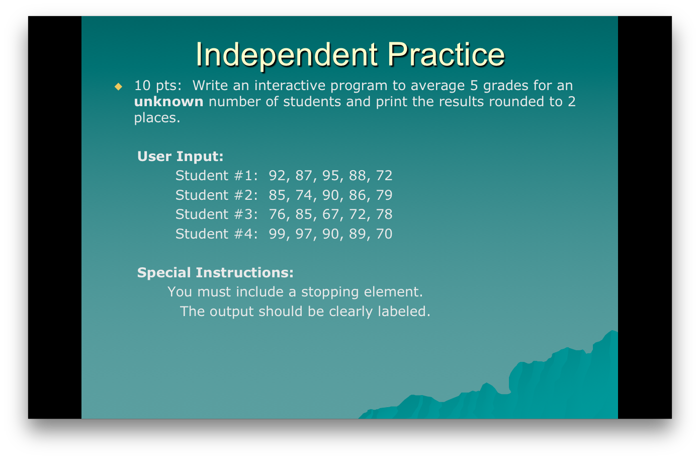 Independent Practice 10 Pts Write An Interactive