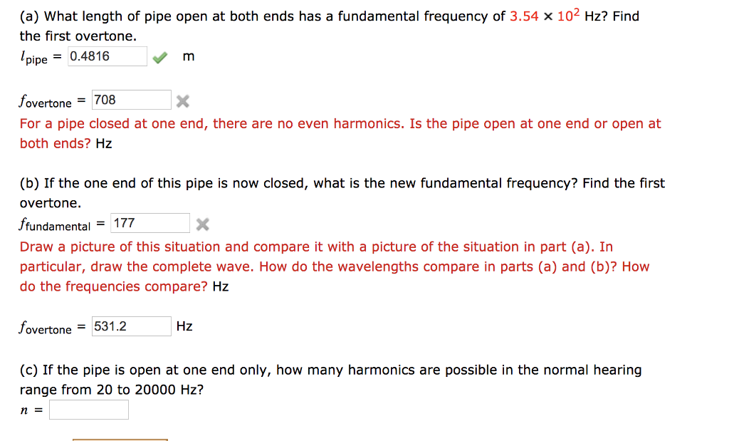 Solved (a) What length of pipe open at both ends has a